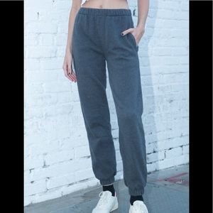 Brandy Melville Rosa Dark Grey Sweatpants